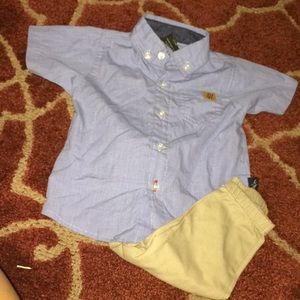 Button down shirt with khakis